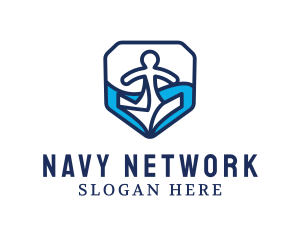 Marine Navy Anchor logo