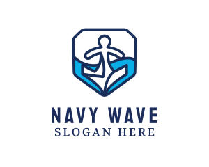 Marine Navy Anchor logo