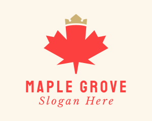 Maple Leaf Crown logo design