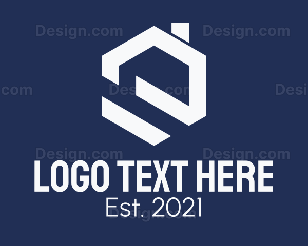 Geometric White Housing Logo