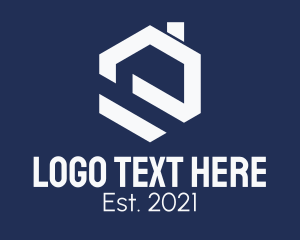 Geometric White Housing logo