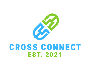 Medical Cross Capsule logo design