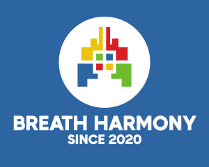 Colorful Respiratory Lungs logo