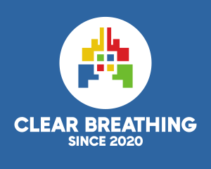 Colorful Respiratory Lungs logo