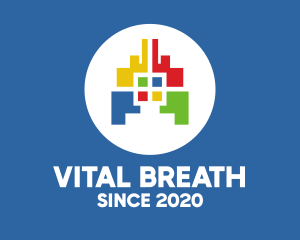 Colorful Respiratory Lungs logo