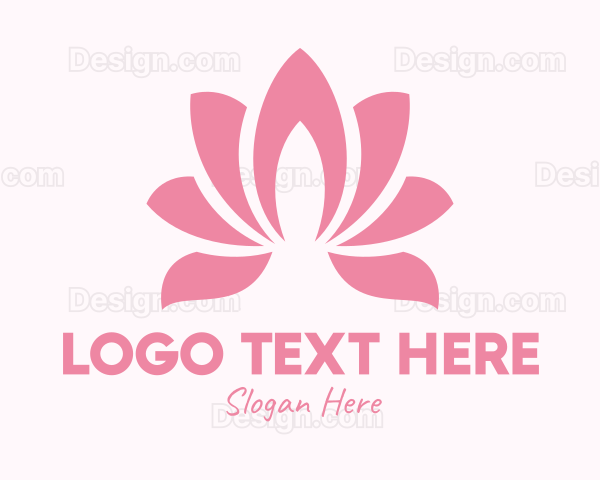 Pink Lotus Flower Logo