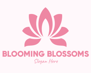 Pink Lotus Flower logo design