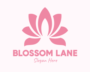 Pink Lotus Flower logo design