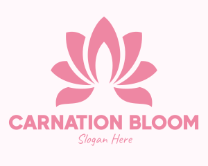 Pink Lotus Flower logo design