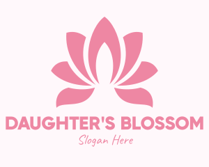 Pink Lotus Flower logo design