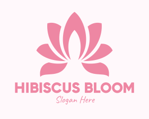 Pink Lotus Flower logo design