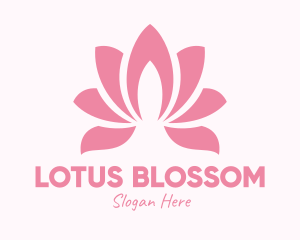 Pink Lotus Flower logo design