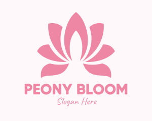 Pink Lotus Flower logo design