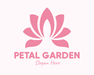 Pink Lotus Flower logo design