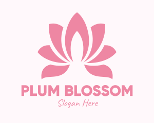 Pink Lotus Flower logo design