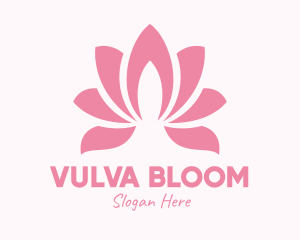 Pink Lotus Flower logo design