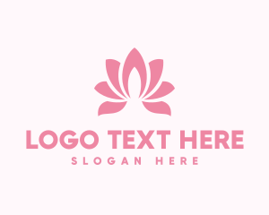 Pink Lotus Flower Logo