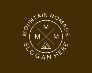 Retro Generic Hipster Mountain logo design