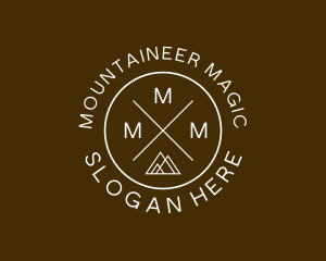 Retro Generic Hipster Mountain logo design