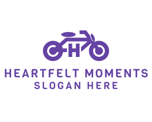 Motorbike Letter H logo design