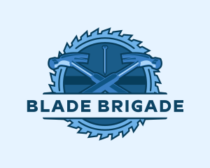 Hammer Blade Saw logo design