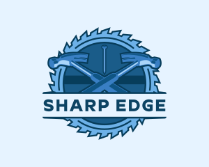 Hammer Blade Saw logo design