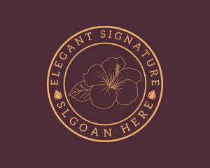 Elegant Botanical Flower logo design