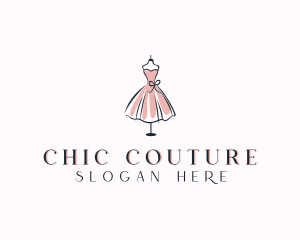 Dress Fashion Stylist logo design