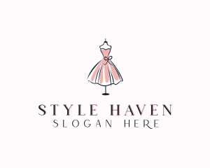 Dress Fashion Stylist logo design