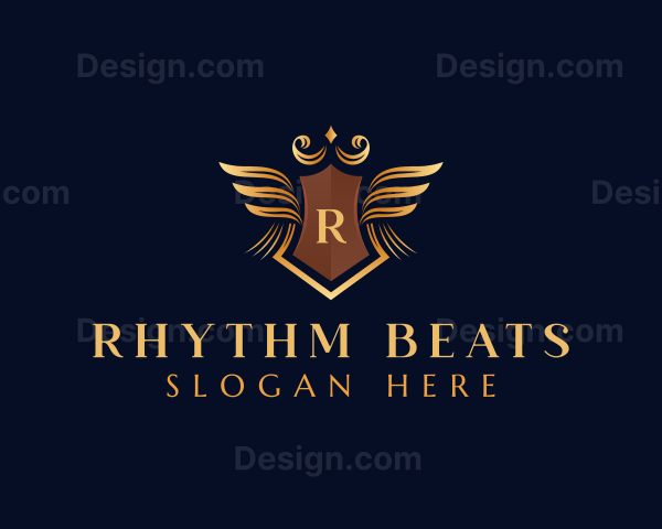 Royalty Wings Crest Logo