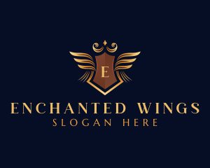 Royalty Wings Crest logo design