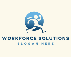 Walking Human Employee logo