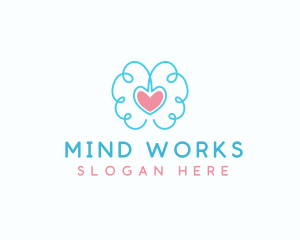 Mental Heart Brain logo design