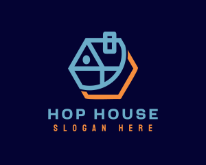 Hexagon House Property logo design