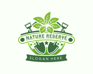 Shovel Nature Plant logo design