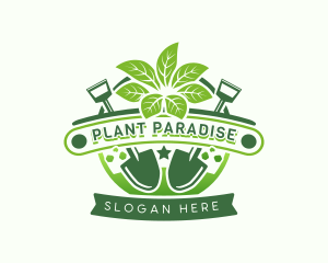 Shovel Nature Plant logo design