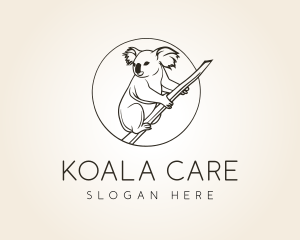 Koala Tree Branch logo design