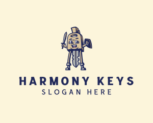 Spartan Key Warrior logo design