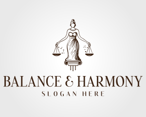 Lady Justice Woman logo design