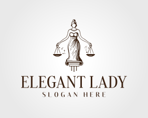 Lady Justice Woman logo design