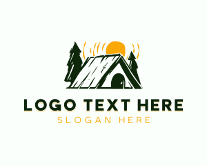 Camp Cabin Tent Logo