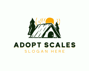 Camp Cabin Tent logo design