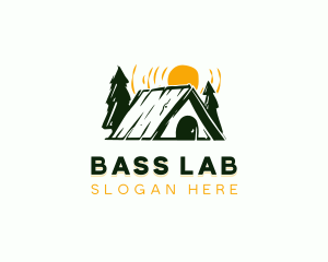 Camp Cabin Tent logo design