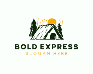 Camp Cabin Tent logo design