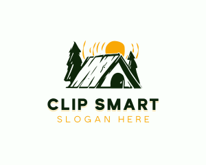 Camp Cabin Tent logo design