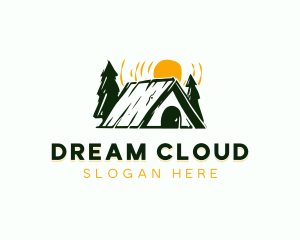 Camp Cabin Tent logo design