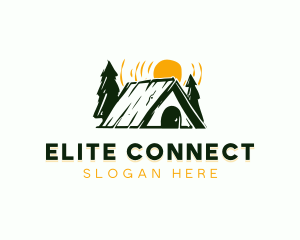 Camp Cabin Tent logo design