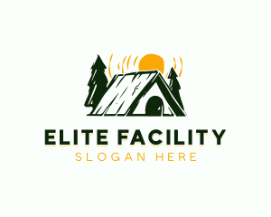 Camp Cabin Tent logo design