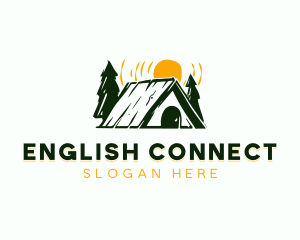 Camp Cabin Tent logo design