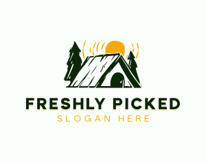 Camp Cabin Tent logo design